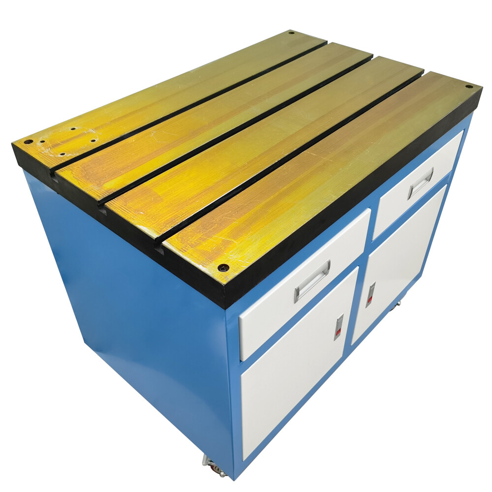 Electric Tapping Machine T-slot Worktable Removable Base Holder with Drawers