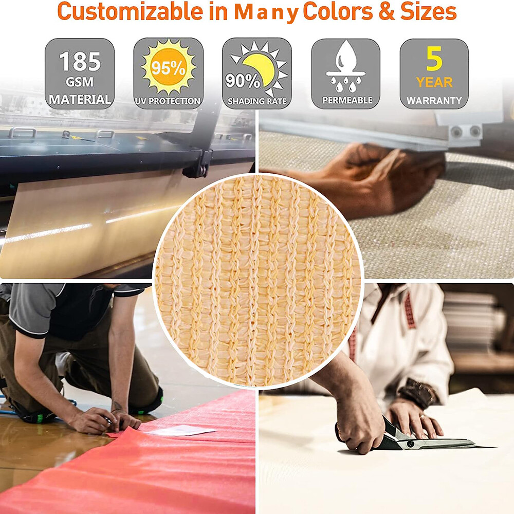 Triangle Sun Shade Sail Canopy Cover UV Block Sunshade Yard Deck Patio Outdoor