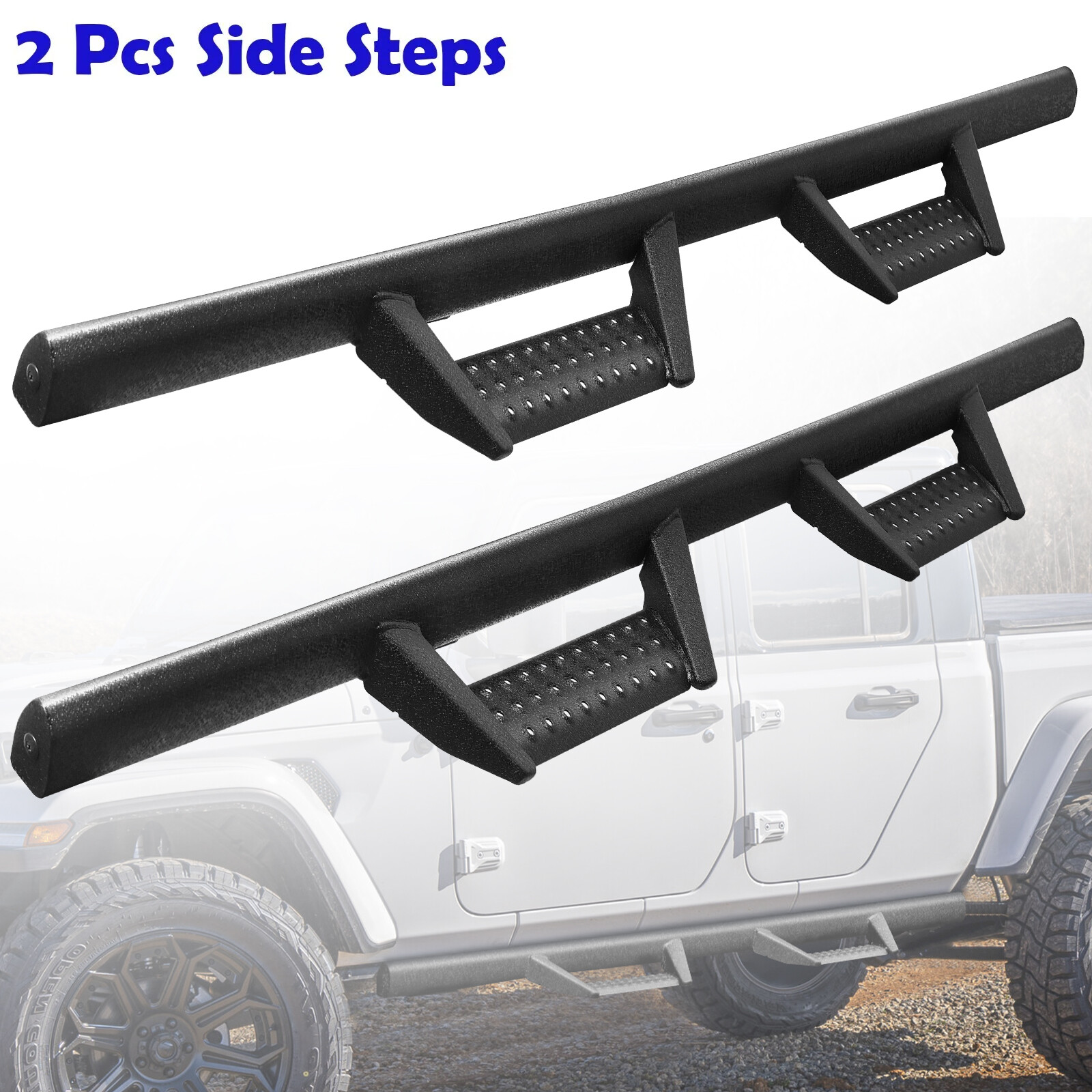Drop Step For 20-24 Jeep Gladiator JT 4 DR Running Board Nerf Bar Side Proctive