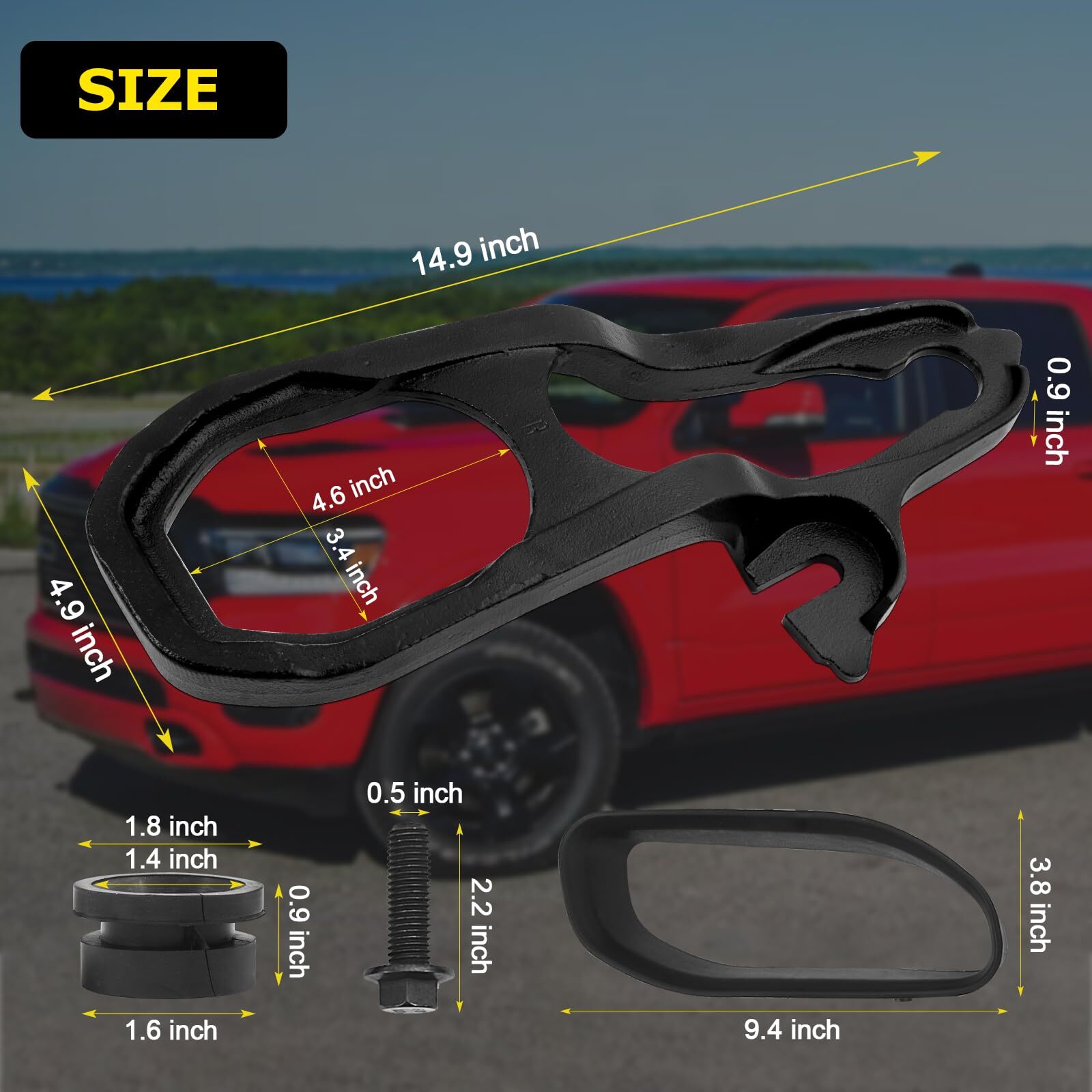 Heavy Duty Front Tow Hooks LH & Right For 2019-2022 Dodge Ram 1500 82215268AB