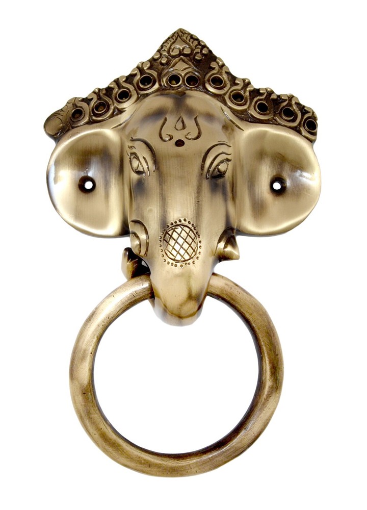 Brass Ganesha Mask Door Knocker