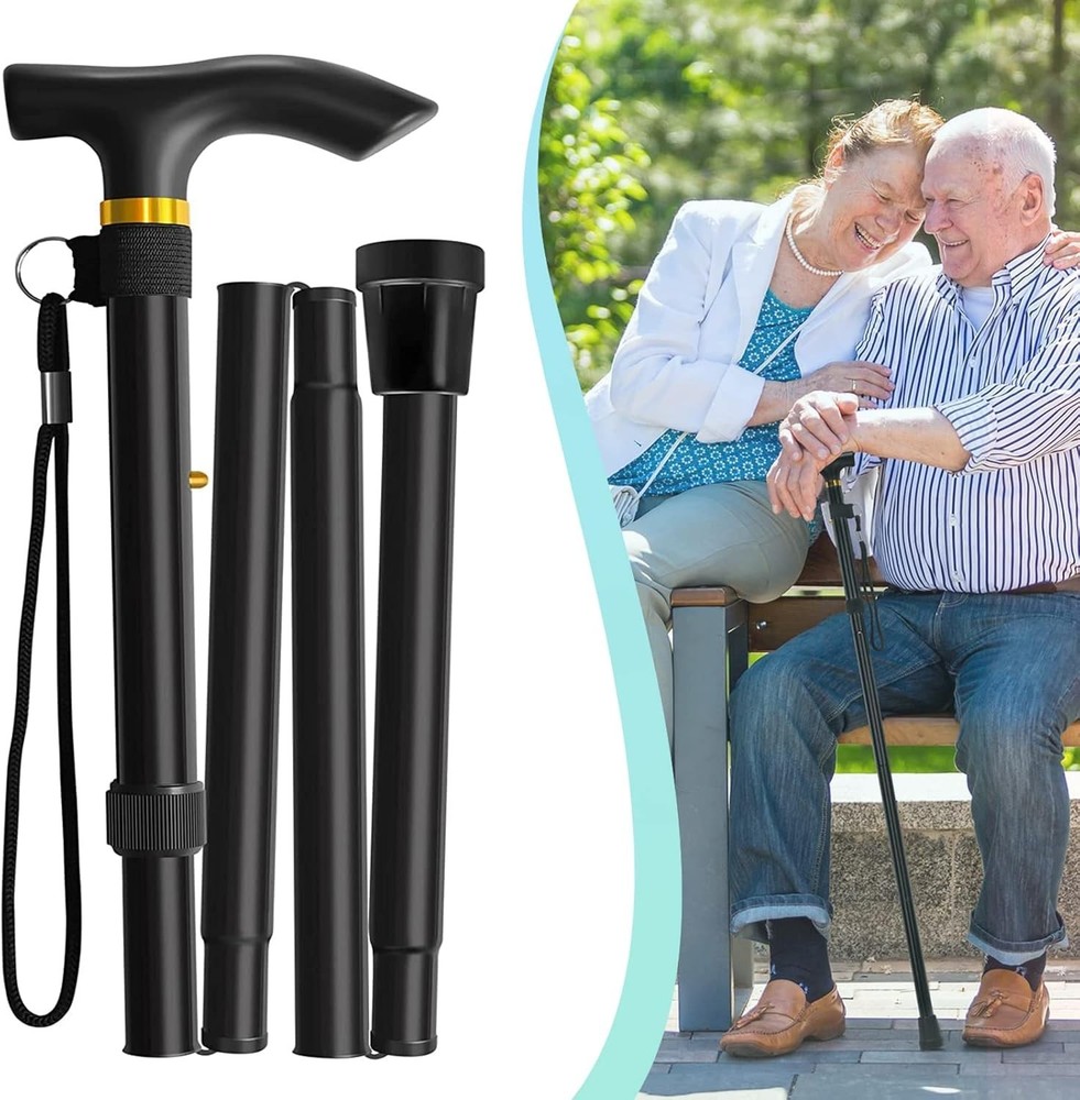 Walking Cane Folding for Man & Women Portable Lightweight 5-Level Adjustable