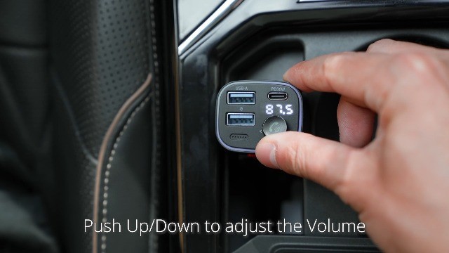 Bluetooth 5.4 FM Transmitter Car Adapter 48W Fast Charging HiFi Bass Sound USB D