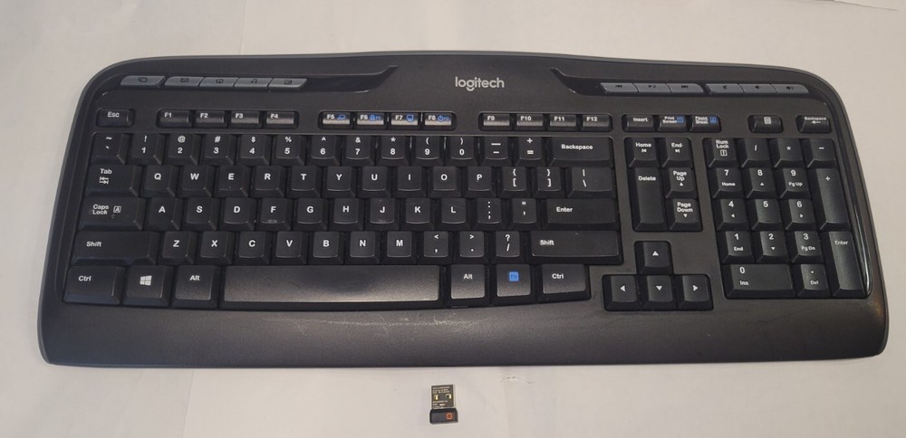 Logitech MK335 Wireless Keyboard  - with Wireless Dongle - Tested Nice Condition