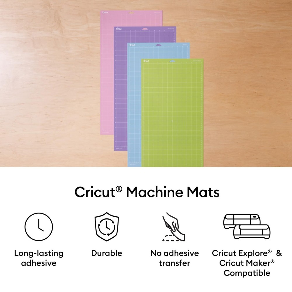 Cricut Cutting Mat Variety Pack (4 Count, 12in x 24in) - for Explore & Maker ...