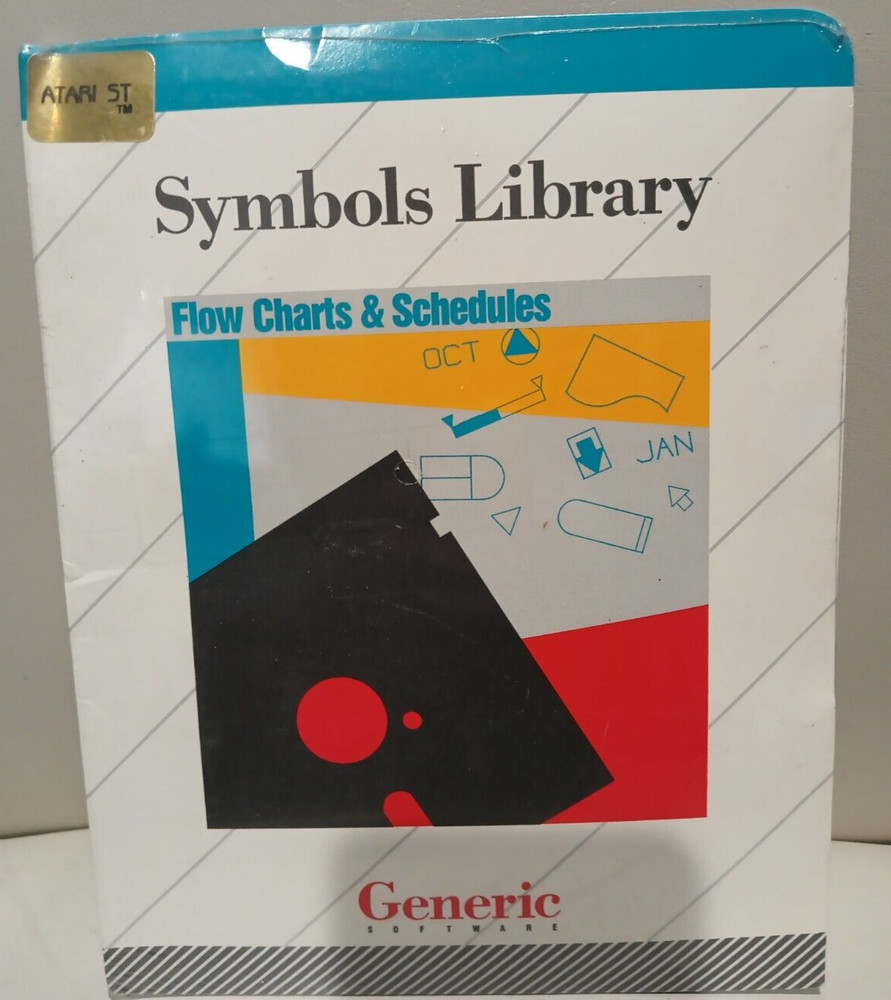 Symbols Library - Flow Charts & Schedules by Generic Software; Atari ST ; NOS