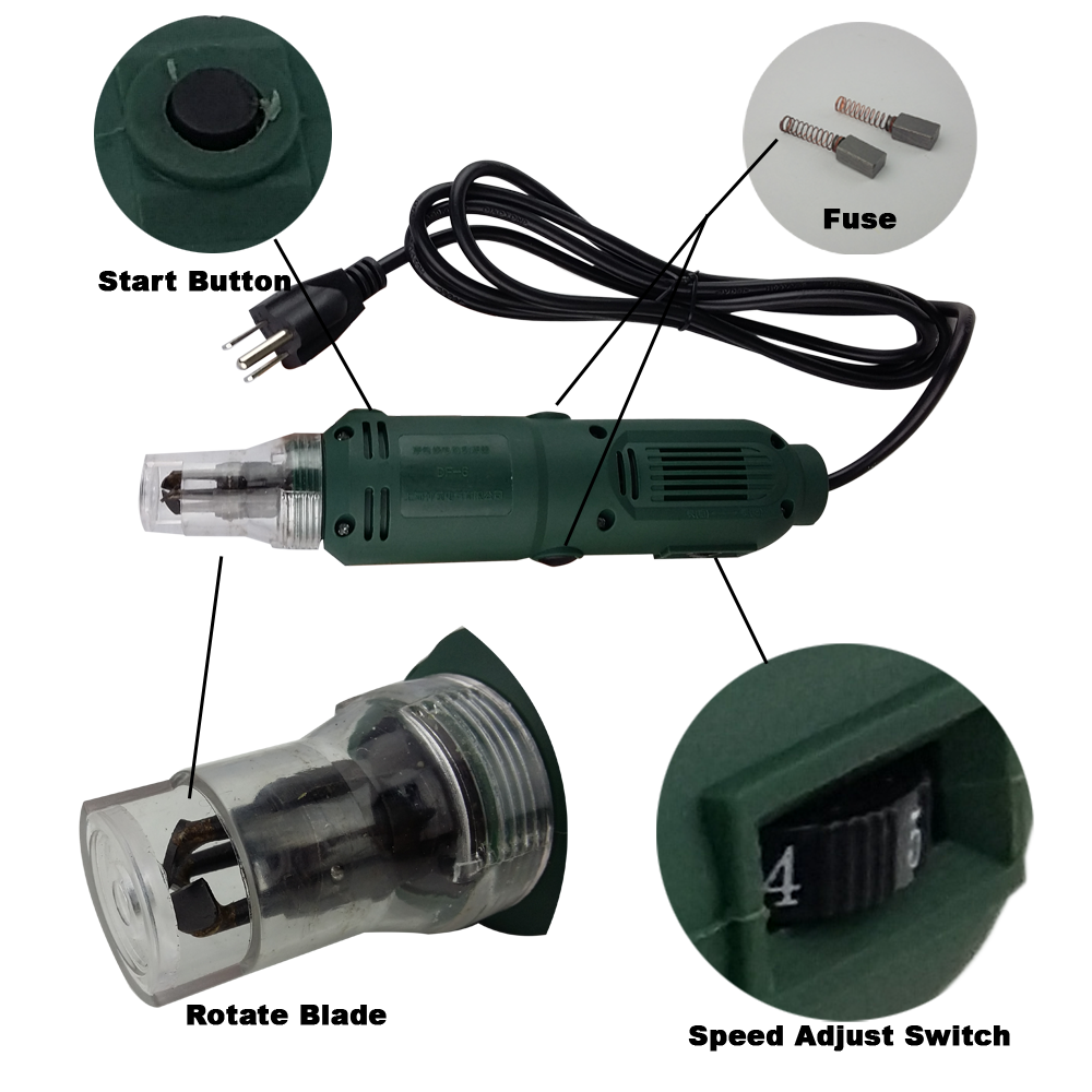 110V Handheld Wire Stripping Machine Electric Wiper Lacquer Paint Scraper