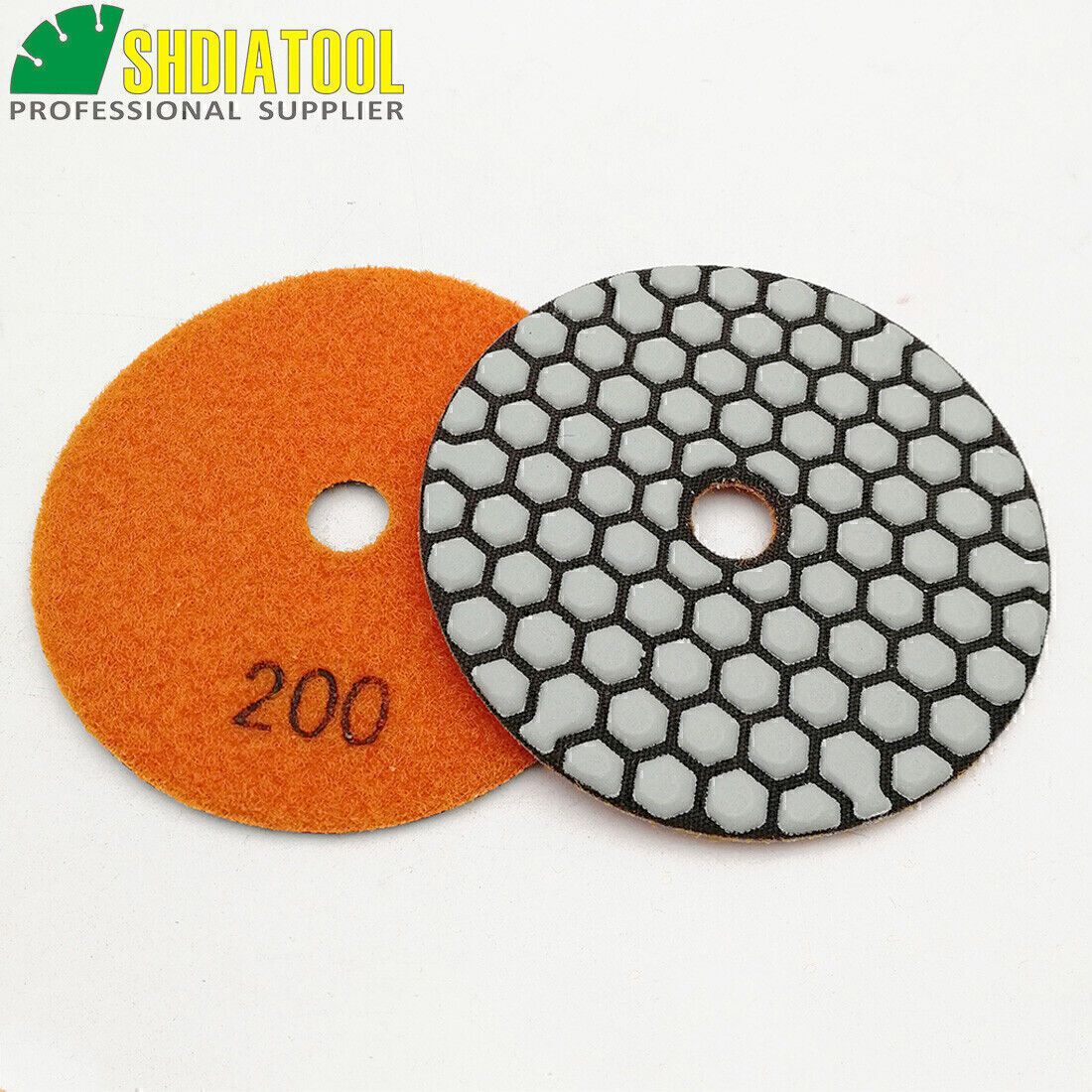 SHDIATOOL Diamond Polishing Pads 4" Granite Marble Tile Sanding Discs 5/8 Backer