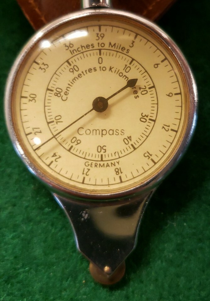 OPISOMETER Germany Compass with Leather Case Nautical Map Reading Antique