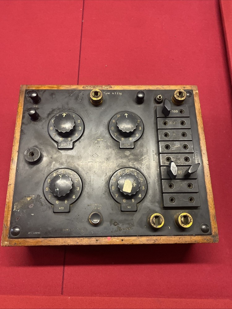 DECADE RESISTOR BOX CAMBRIDGE INSTRUMENT Co - RADIO TEST DEPT - Untested