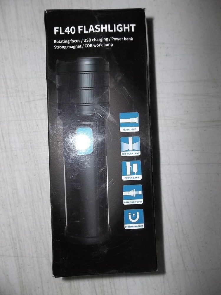 Rechargeable Gymwebeek Flashlights LED Tactical Flashlight COB Side Light
