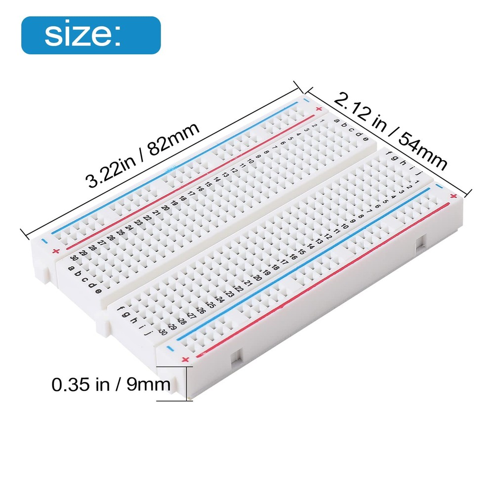 Breadboard Kit 2x400 Point and 2x830 Point Solderless Prototype Boards Set