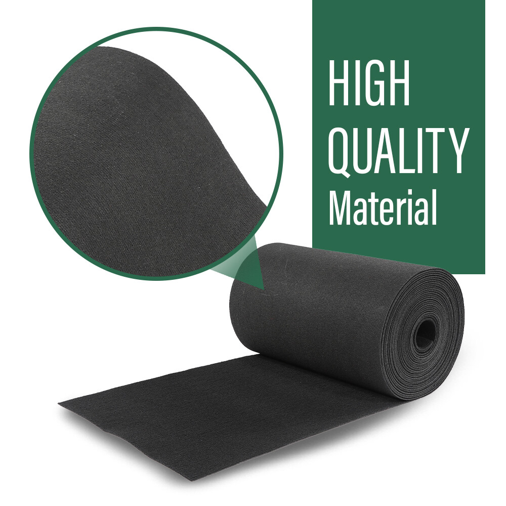 18" x 50' Ribbed Bunk Carpet / Marine Boat Trailer Runners / Outdoor - Black