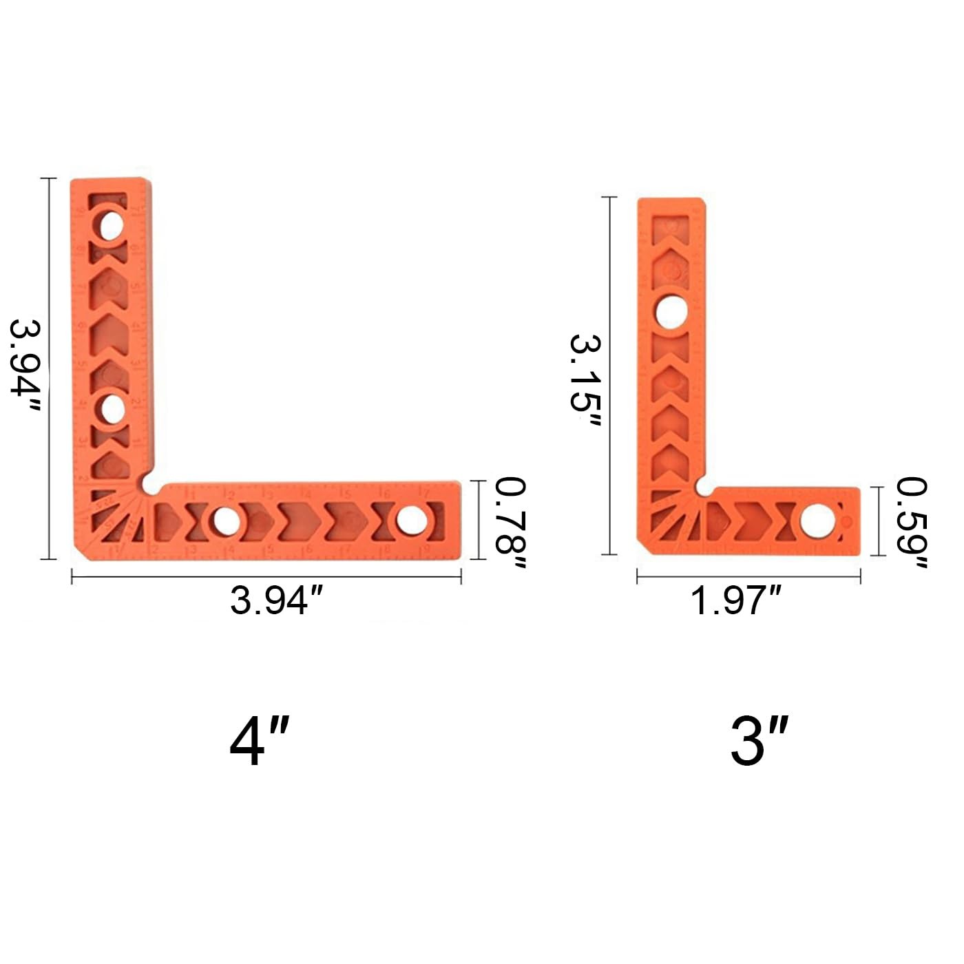 90 Degree Clamp Positioning Squares Set Corner Clamps 3" 4" Right Angle Clamp...