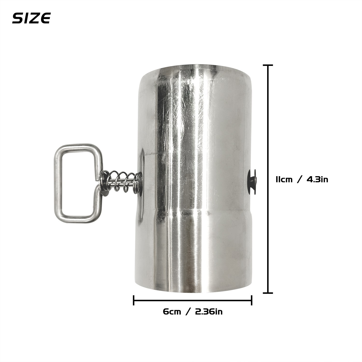 Stove Pipe with Damper 2.36" Stainless Steel Air Valve Chimney Flue for Stove