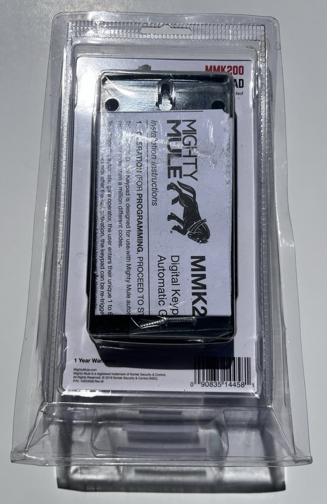 Mighty Mule MMK200 Wireless Keypad For Gate Openers With Code Safe New Sealed