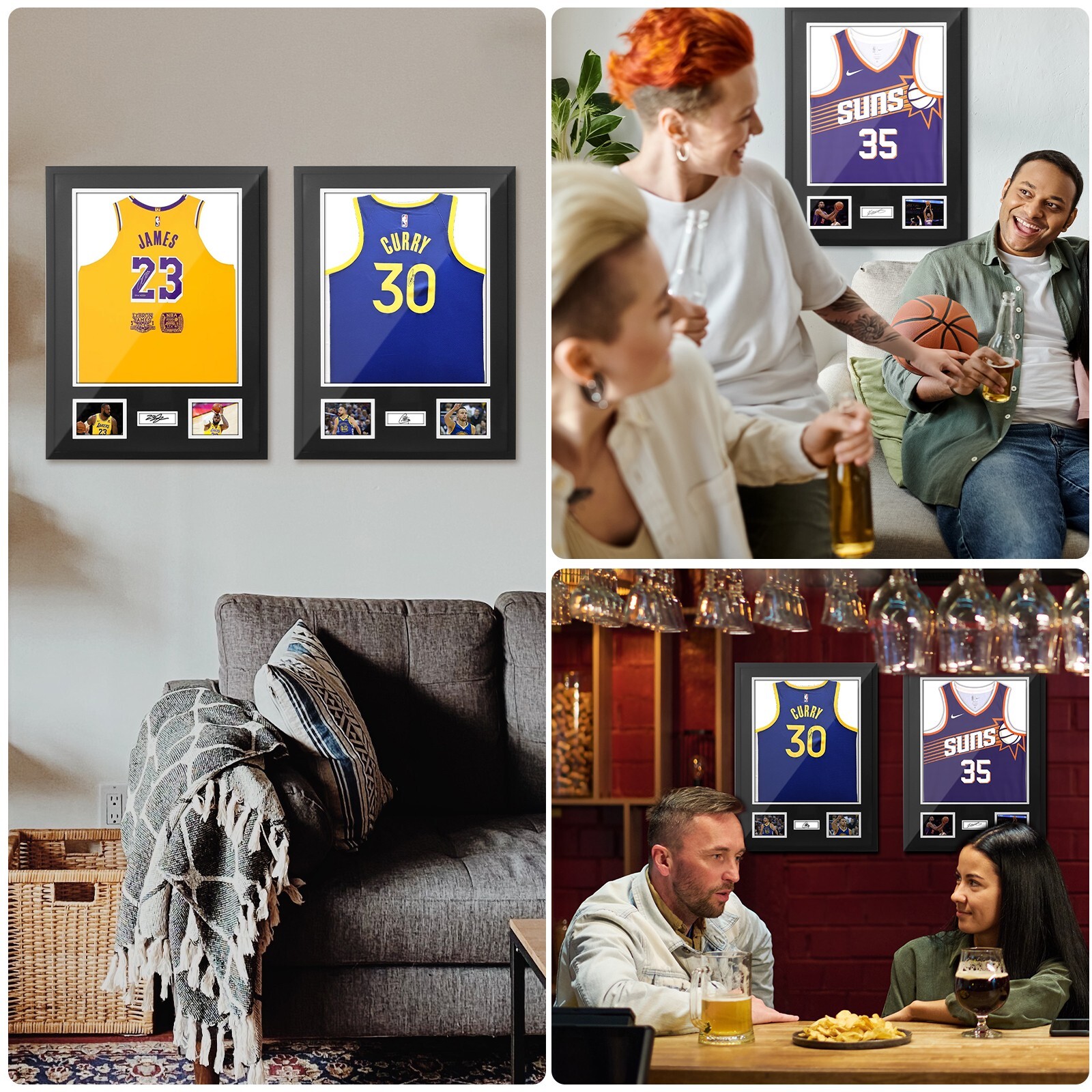 Jersey Frame Display Case Jersey Frame Jersey Display Case Jersey Shadow Box 4PC