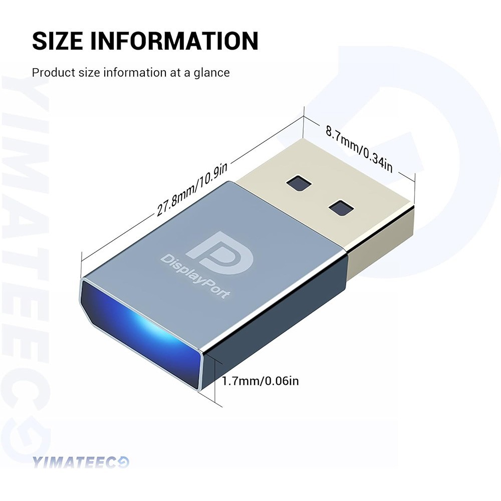 2pcs 4K DisplayPort Headless Ghost Display Emulator PC Dummy Plug EDID Adapter