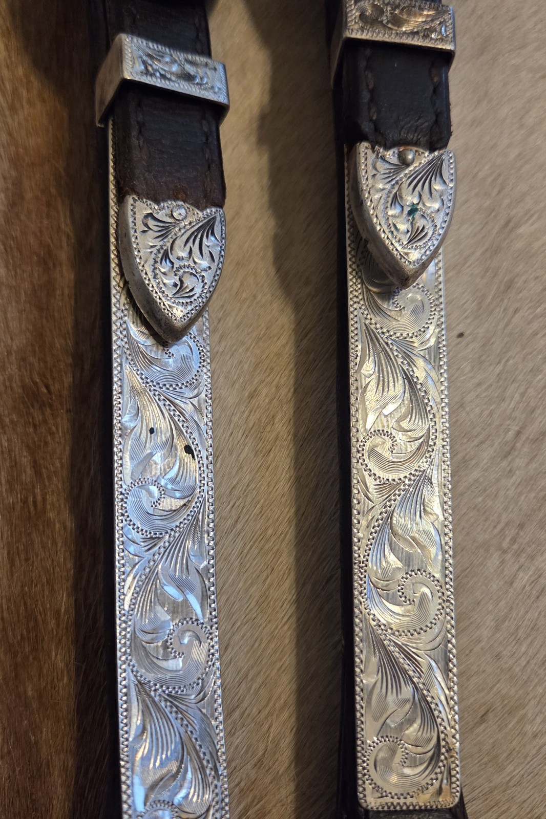 VTG SUNSET TRAILS STERLING SILVER QUCK CHANGE SHOW HEADSTALL RANCH HORSE BRIDLE