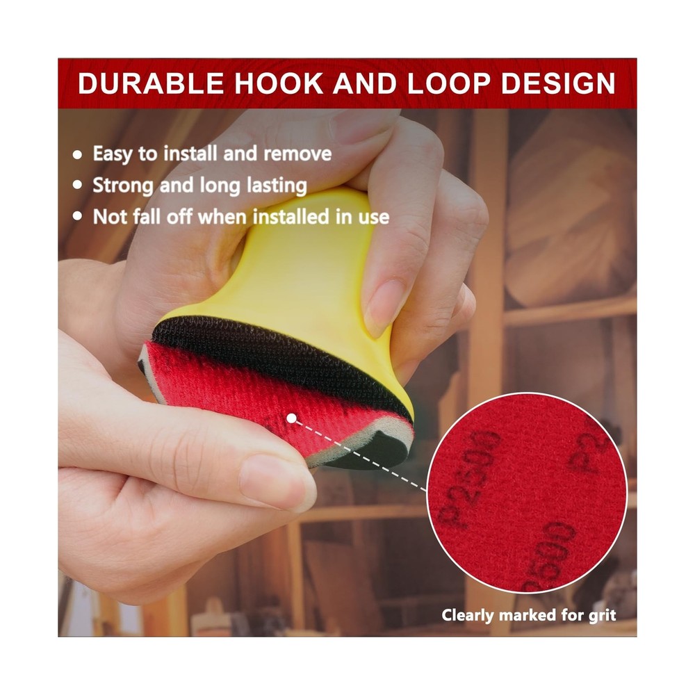 20Pcs 3 Inch Hook and Loop Sanding Sponge Disc with Buffer Backing 180-3000 G...
