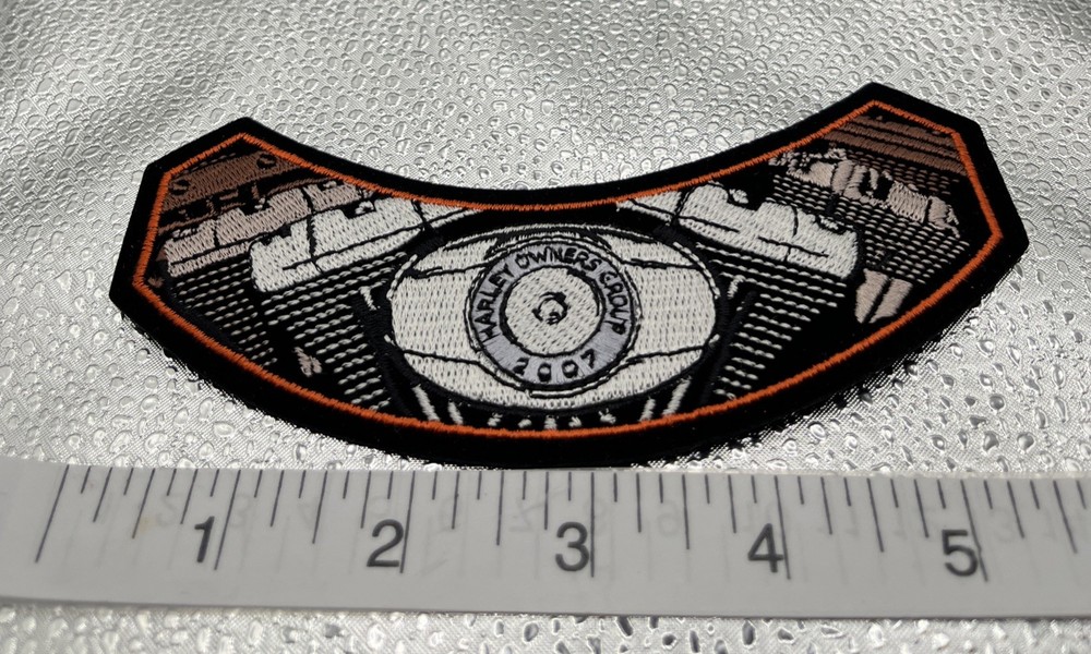 Official 2007 Harley Owners Group HOG Patch V-Twin Engine Rocker Jacket Patch
