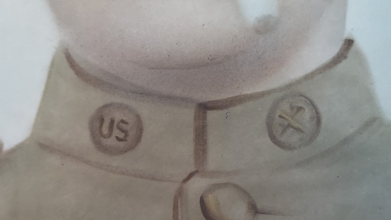 WWI Named Soldier Photo Dog Tags Convex Glass Military Frame