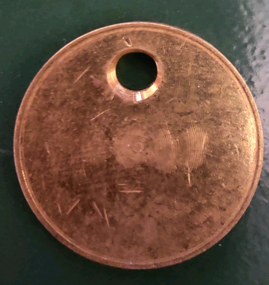 Woolley Colliery Pit Checks Tally Token marked Woolley Colliery 1602