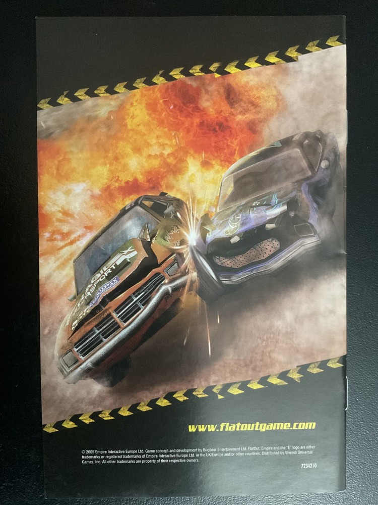 Flatout 1 Microsoft XBOX Instruction Manual Only