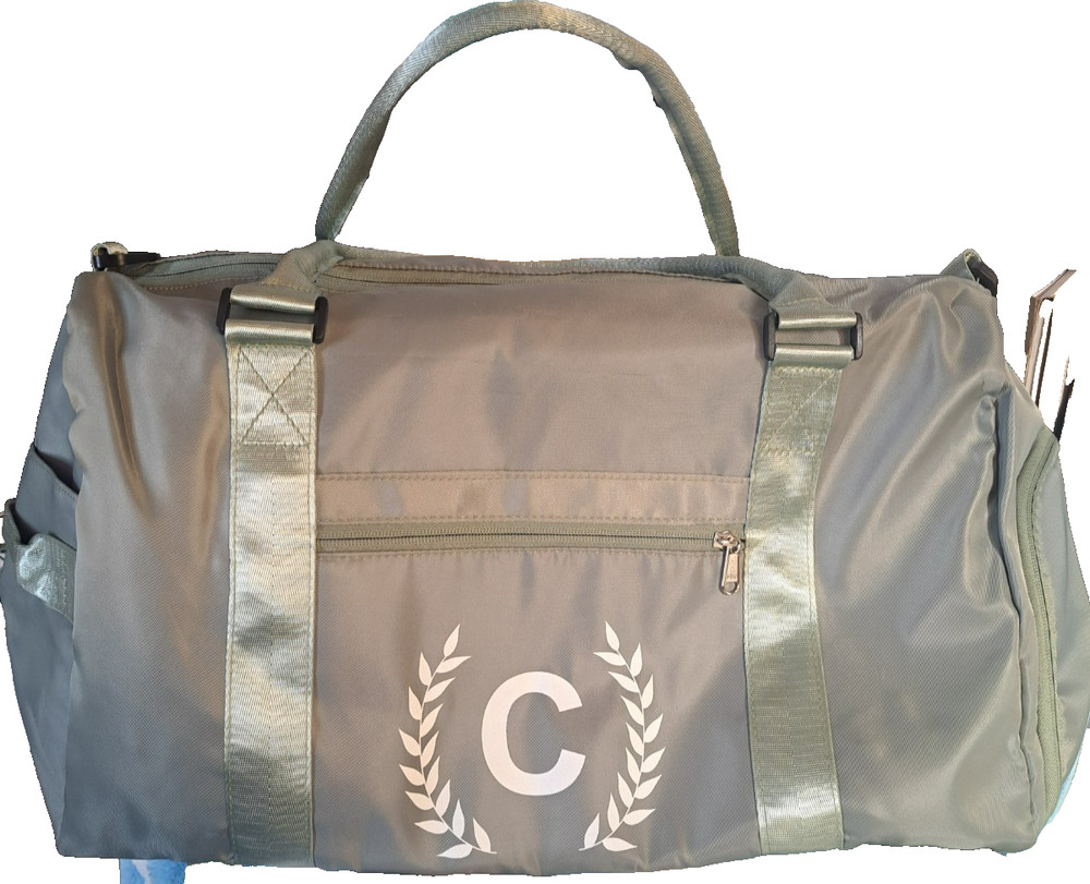 Green Duffle bag with "C"