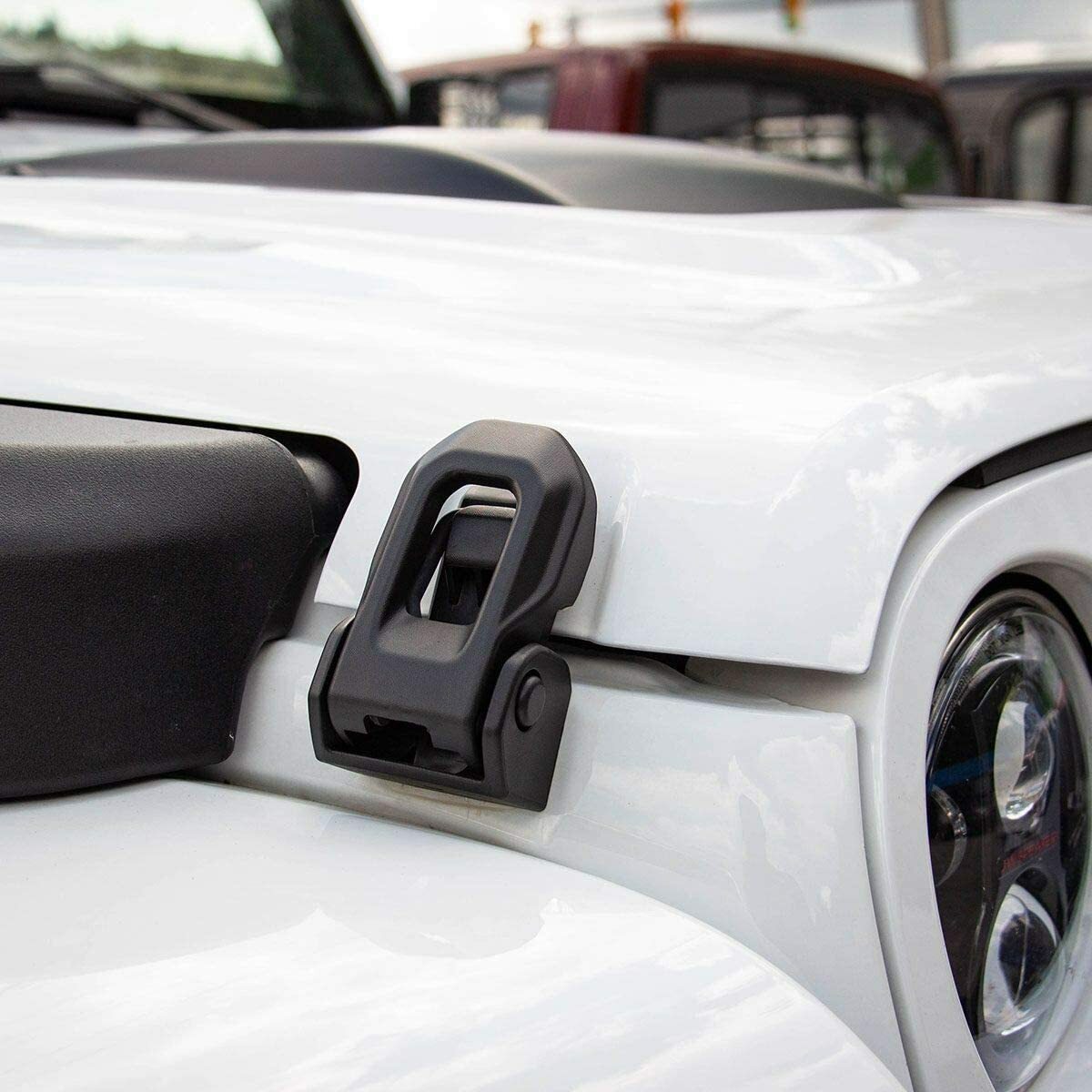 For Jeep Hood Latch For 07-23 Jeep Wrangler Jk JL JT Black Stainless Steel Catch