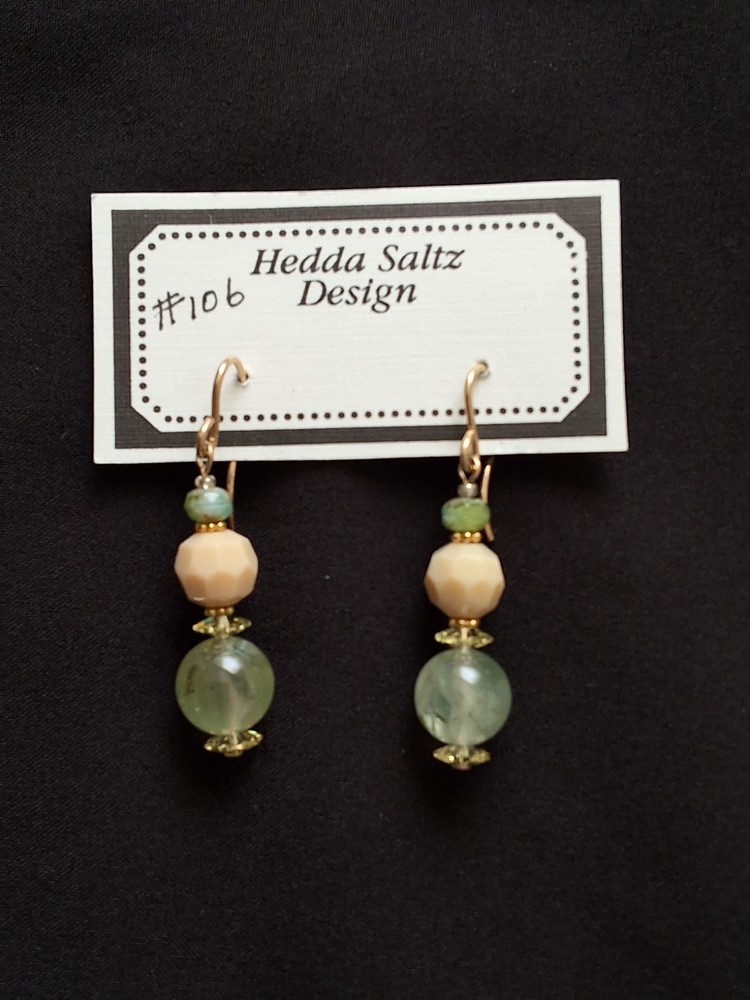 Jade Dangle Earrings By Hedda Saltz