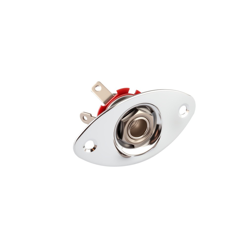 Strat Tele Style Oval Electric Guitar Input Output Jack Plate Jack Socket