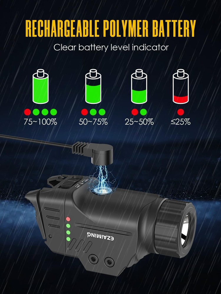 EZAIMING Weapon Light 1000 Lumen Compact Pistol Flashlight only