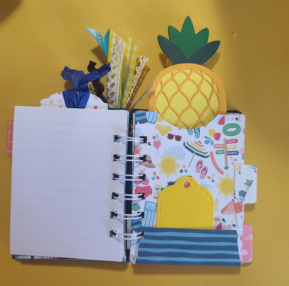 Little cinched journal notebook, handmade