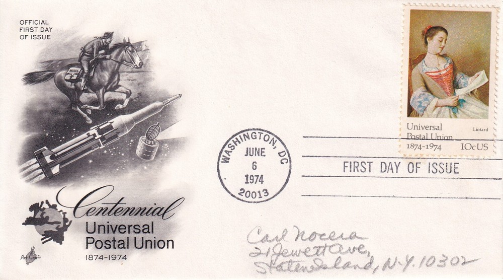 STAMP US SCOTT 1533 "The Lovely Reader" 10 CENT 1974 FDC