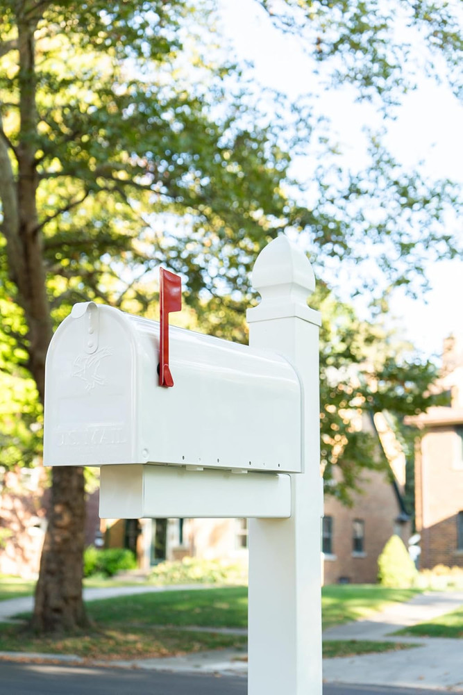 Whitley Plastic Mailbox Post, Compatibility Code A, B, C, WP000WAM, White
