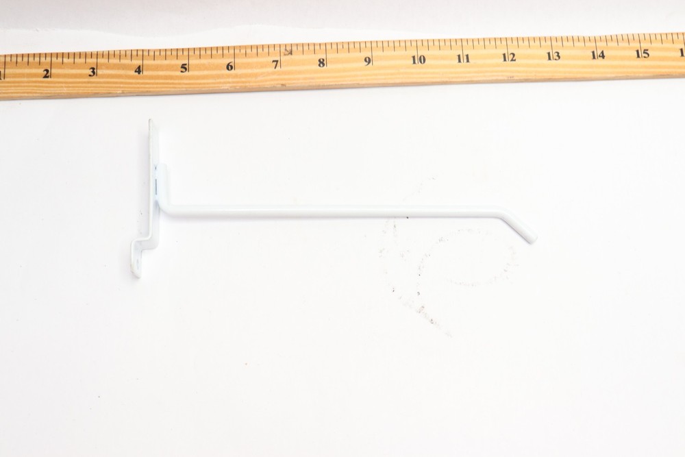 Peg Hook for Slatwall White 8 x 3-1/4"