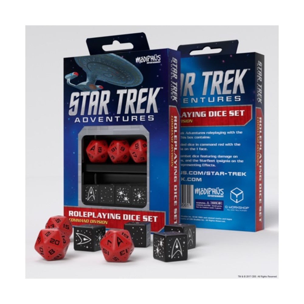Modiphius Star Trek Adventures Command Division Dice Set - Red (7) EX/NM