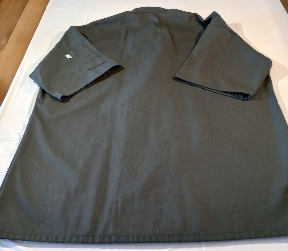 Uncommon Threads Chef Coat Jacket XL Black Kitchen Uniform Apparel Cook