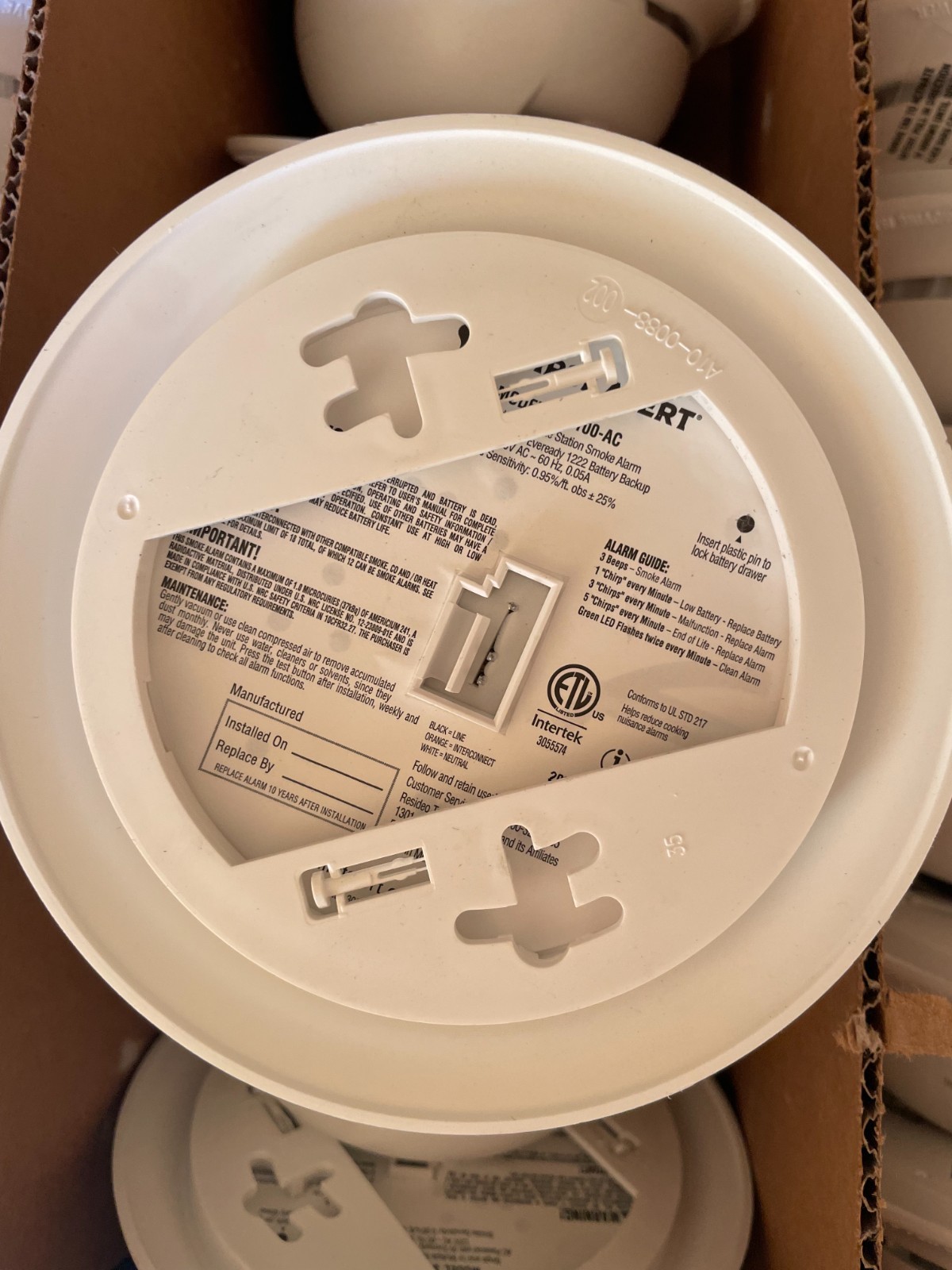 BRK SMI100-AC Hardwire Smoke Alarm W/ Battery Backup 12 Pack New