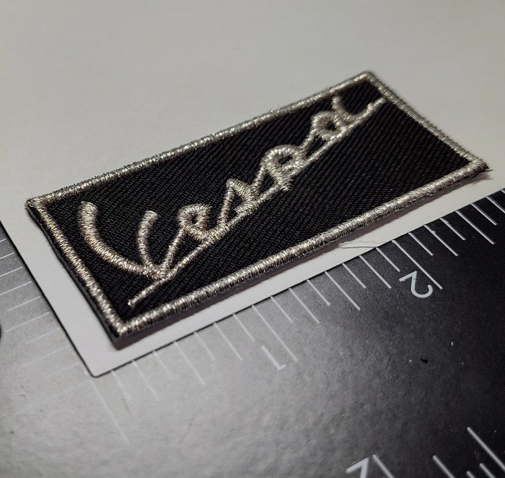 Vespa Black Chrome Patch Scooterists Mod Hook Loop Tac Patch High Quality Patch