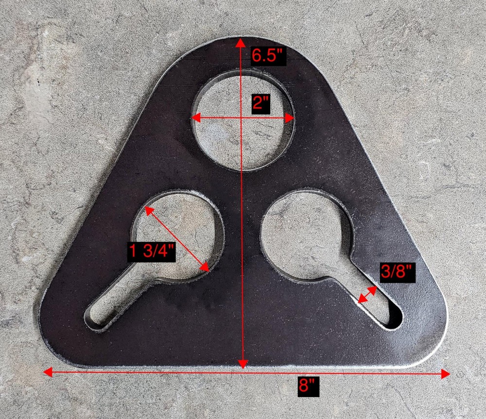 3/8" LOAD LEVELING EYE - D-RING - SHACKLE MOUNT - TRAILER TIE DOWN - PULL EYE