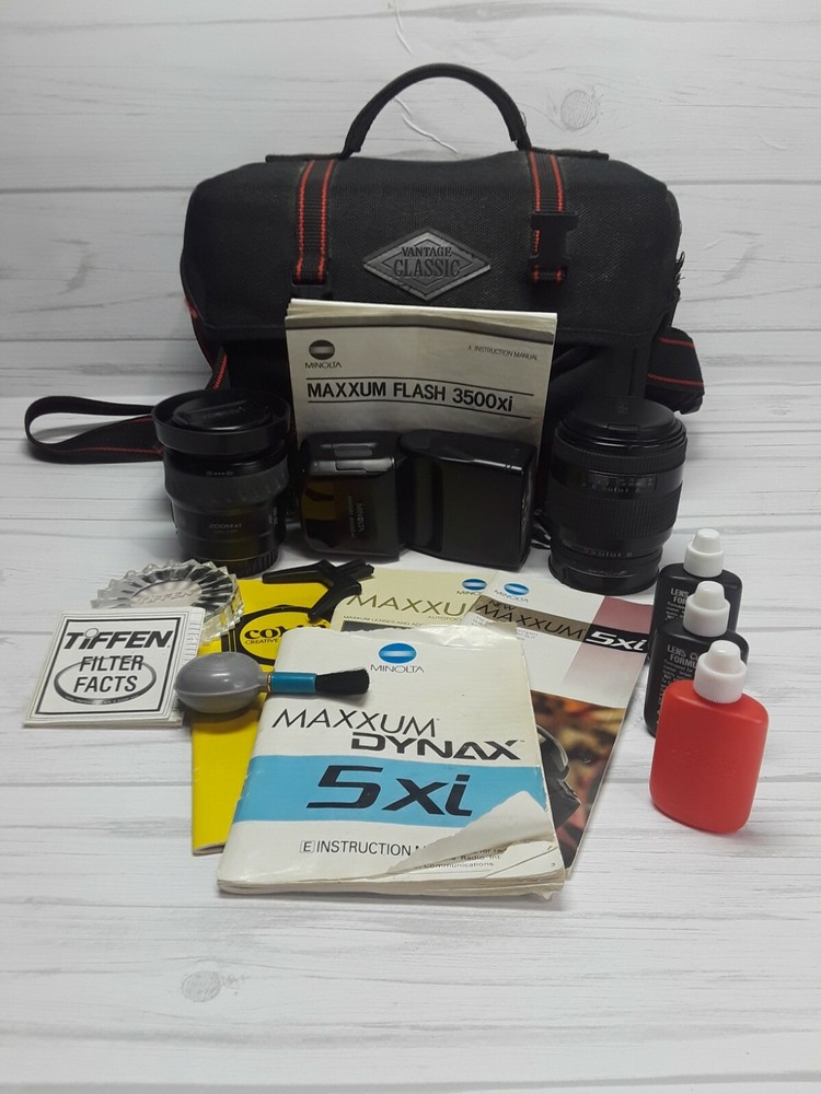 Vantage Camera Bag and lens bundle Minolta