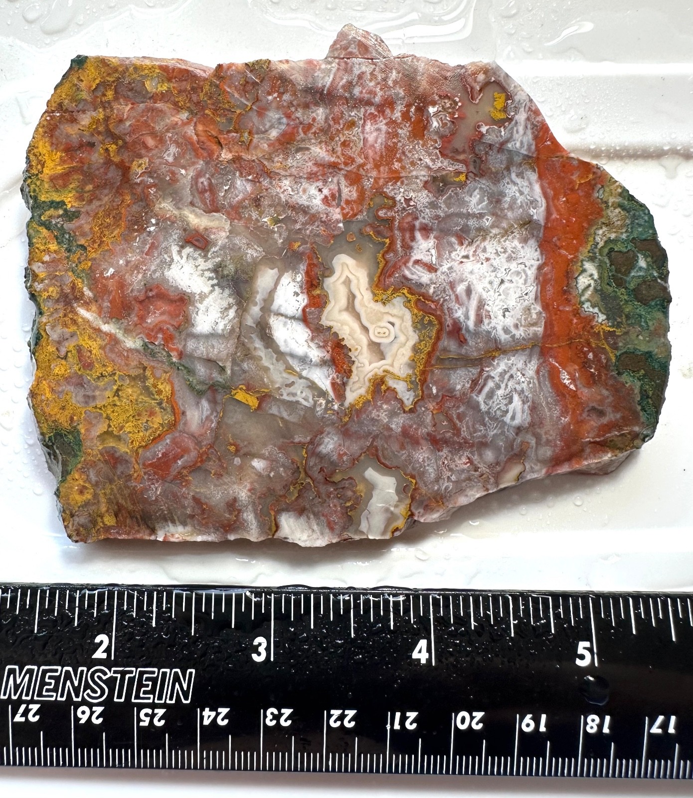 Moroccan Apple Valley Agate Slab, 3x4", Cabbing/Lapidary