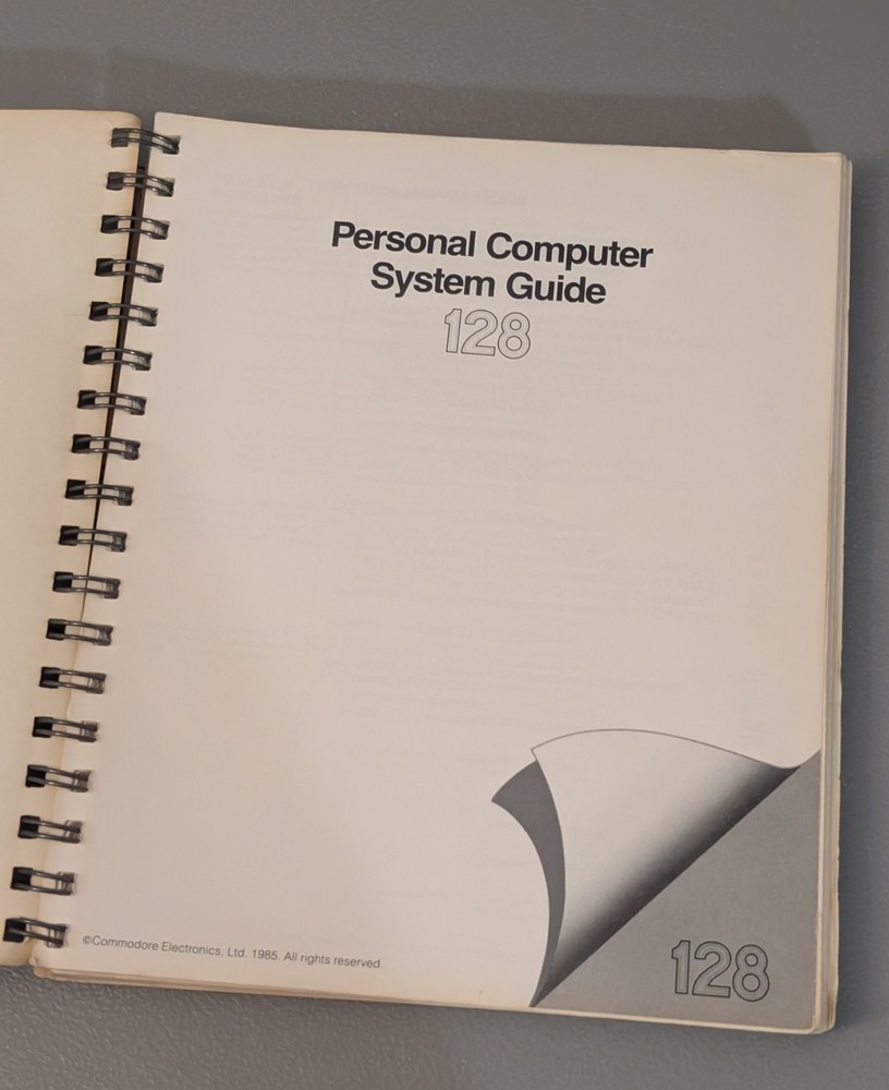 Commodore 128 Programmer's Reference Guide & System Guide - 1980s Computer Books