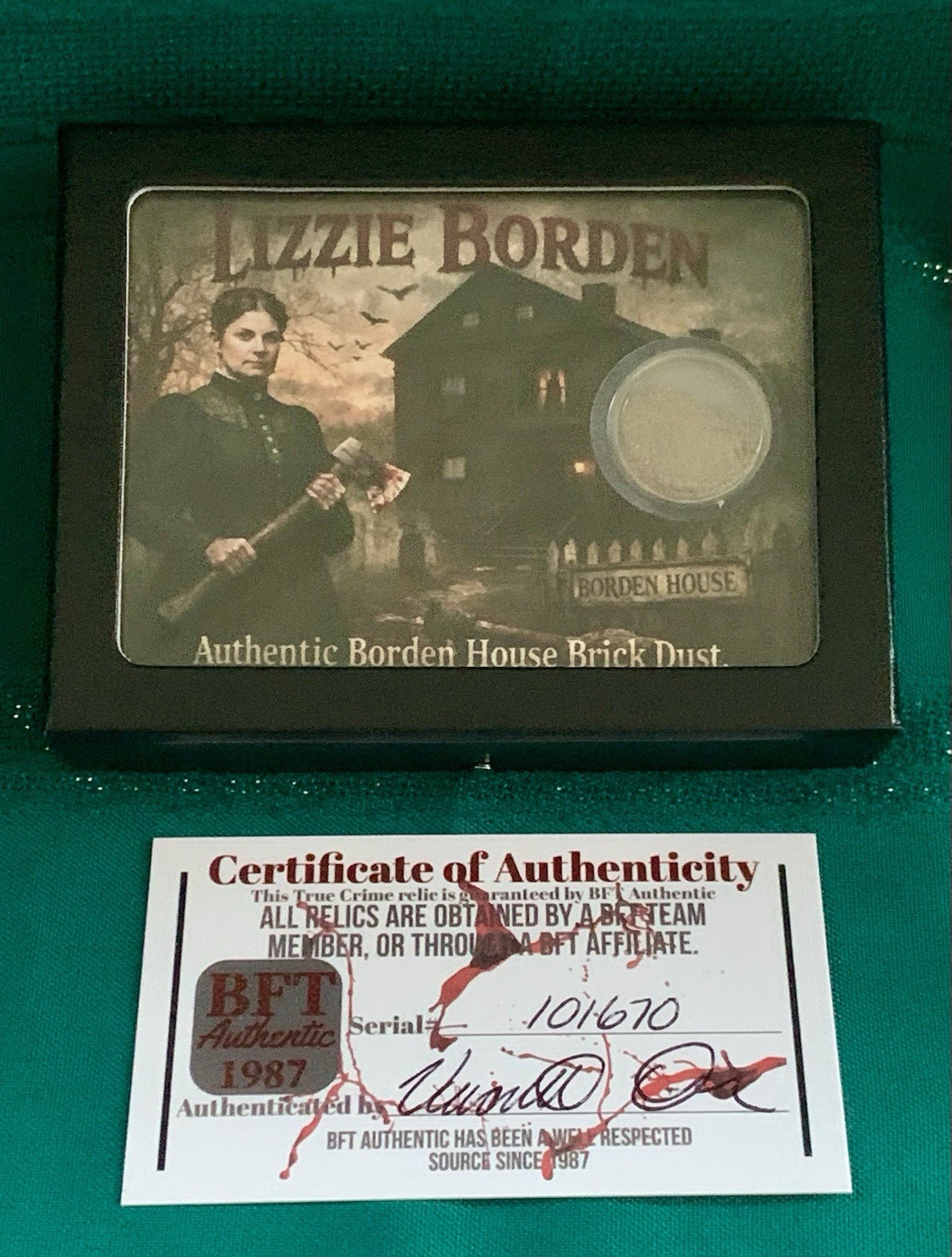 Lizzie Borden House Authentic Basement Relic Brick Dust