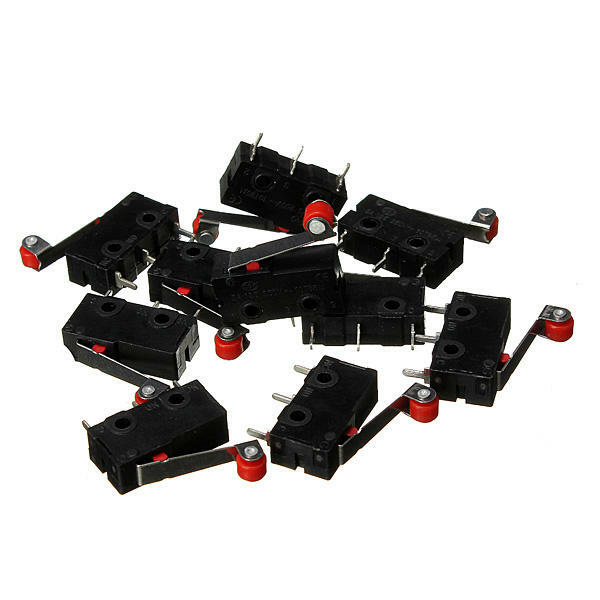 10pcs Micro Limit Switch Roller Lever 5A 125V Open Close Switch