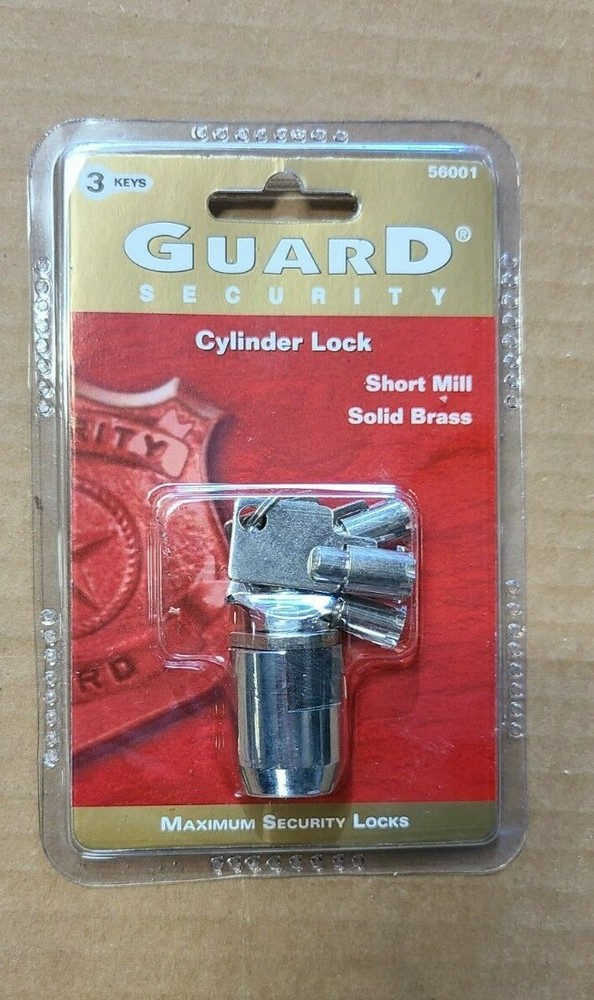 Guard Security Cylinder Lock  Short Mill  Solid Brass Model 56001