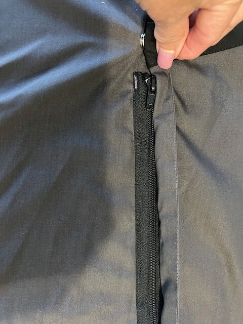 Uniform Shirt by Happy Chef Gray Black Long Sleeve Men's Size 3XL Zipper Closure