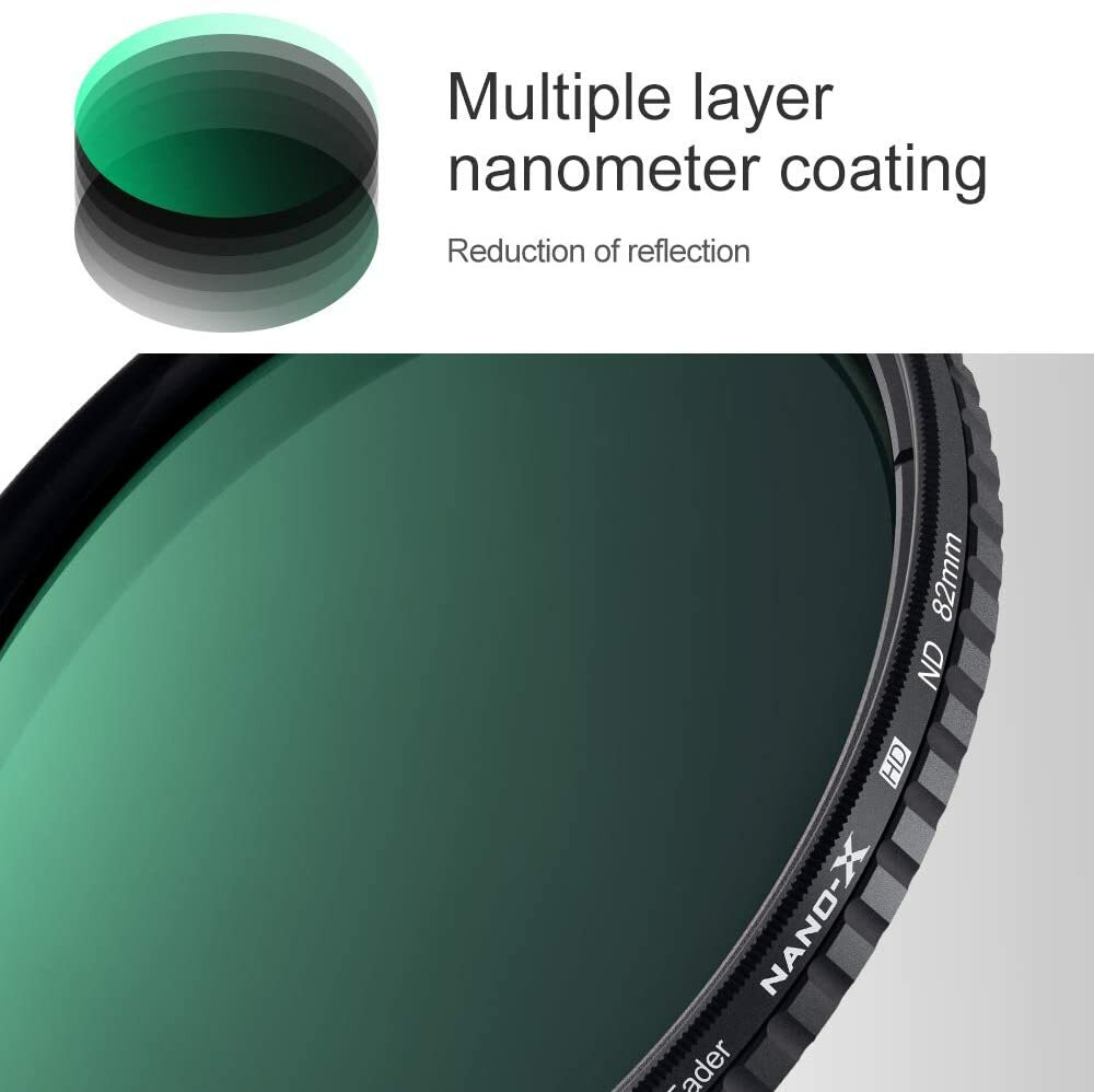K&F Concept 49mm Variable ND Filter ND8-ND128 with Multi-Coated for Camera Lens